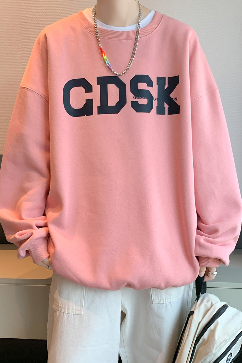 已注册/华棉秋季新可爱粉色情侣男宽松款休闲外套WY5990/P35,男装卫衣,电商B316