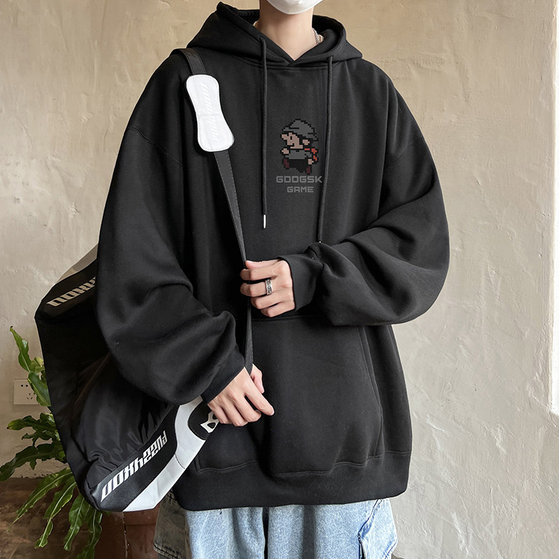 已注册/华棉秋季连帽卫衣男情侣款打底衫大码宽松外套WY1212/P50,男装卫衣,电商B316