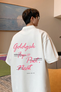 已注册/夏季新polo衫男简约印花大码短袖T恤打底衫PL8580/P45图片