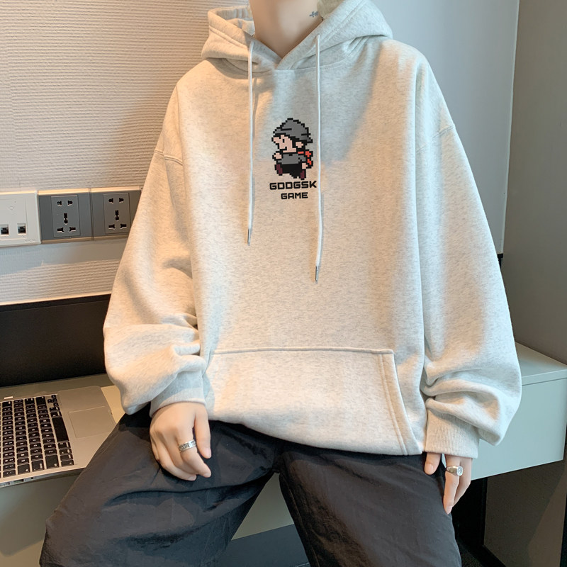 已注册/华棉秋季卫衣男学生卫衣印花上衣潮流风打底衫WY9136/P50,男装卫衣,电商B316