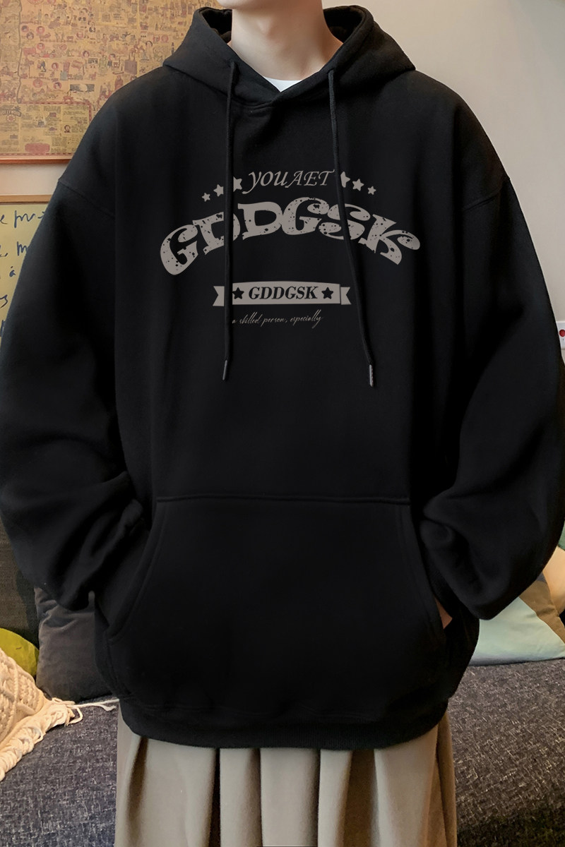 已注册/秋季复古休闲连帽卫衣男宽松大码打底衫WY9239/P50加绒P55,男装卫衣,电商B316