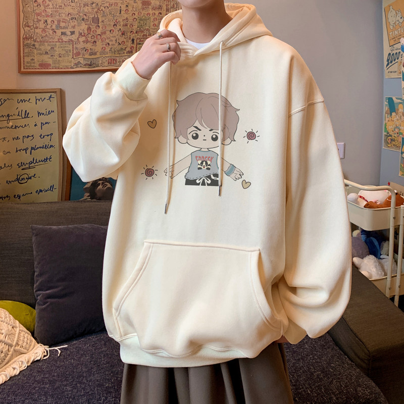 已注册/秋季休闲宽松连帽卫衣男潮大码运动外套WY9364/P45加绒P50,男装卫衣,电商B316