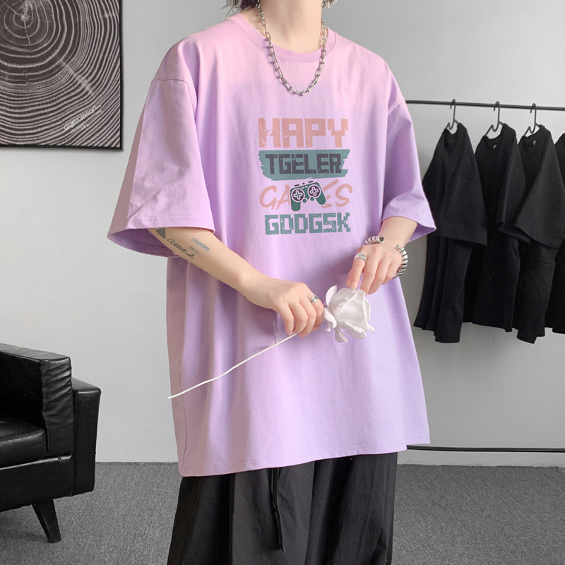 已注册/夏季黑色经典印花短袖T恤男大码体恤打底衫DT8720/P25,男装T恤,电商B316