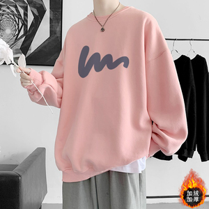 已注册/冬季加厚保暖卫衣男大码打底衫情侣外套WY5533/P35加绒P40图片