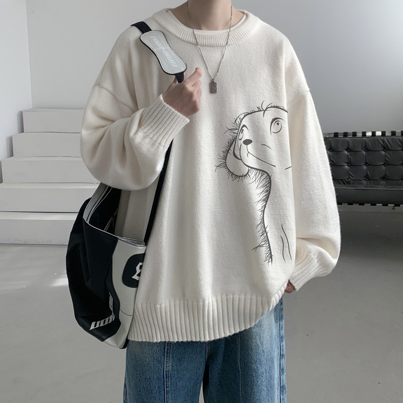 已注册/冬季圆领套头针织衫男潮重磅大码毛衣宽松上衣MY9518/P45,男装针织衫/毛衣,电商B316