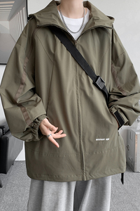 秋冬季防水冲锋衣夹克男大码连帽情侣直播款外套 JK6321/P100图片