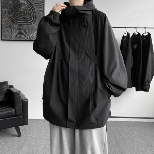 秋冬季防水情侣宽松流行冲锋衣男生连帽夹克外套 JK2865/P100图片