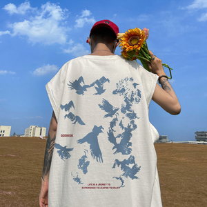 已注册/夏季纯棉圆领运动背心男生宽松坎肩打底衫 BX2377/P25图片
