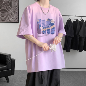 已注册/夏季运动潮牌情侣短袖T恤男宽松体恤打底衫DT8846/P25,女机能服穿搭图片