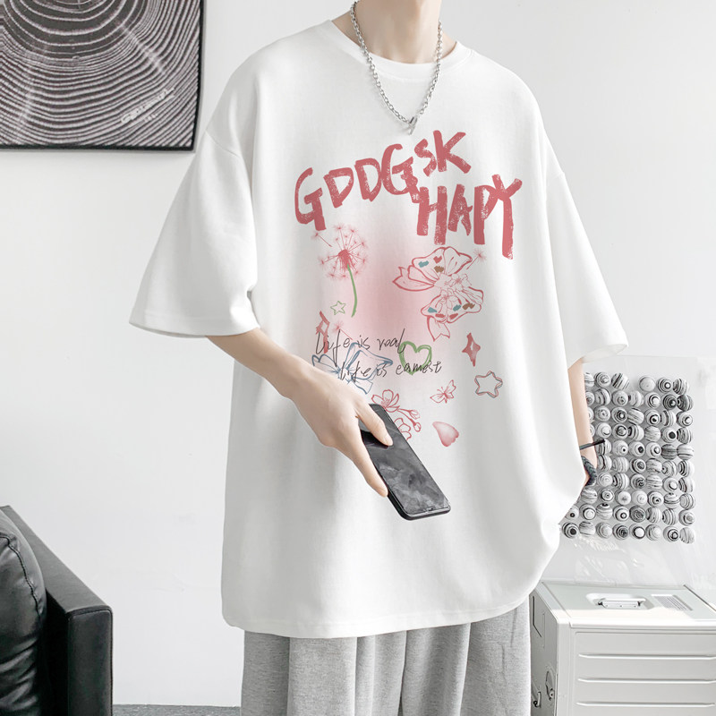 已注册/夏季潮牌紫色短袖T恤男大码情侣体恤打底衫DT1225/P25,男装T恤,电商B316