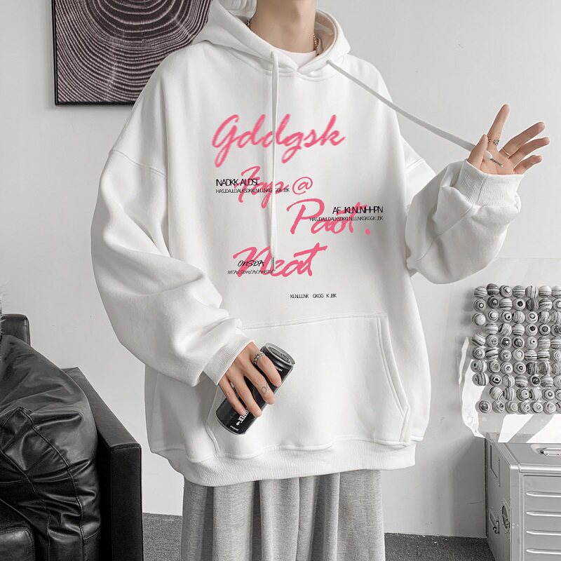 已注册/春季潮连帽卫衣男生港风宽松外套潮牌WY8852/P45加绒P50,男装卫衣,电商B316