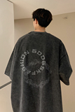水洗重磅新款夏季圆领港风短袖T恤男生宽松打底衫体恤DT2188/P35，男装T恤，电商B316