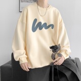 已注册/秋季印花圆领卫衣男简约长袖T恤打底衫外套WY5533/P35，男装卫衣，电商B316