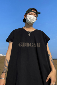 已注册/夏季暗黑风人物印花背心男大码坎肩打底衫 BX2090/P25图片