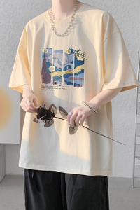 已注册/夏季纯棉潮男短袖T恤男情侣大码体恤打底衫DT8846/P25图片