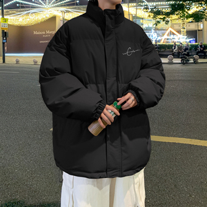 冬季保暖棉衣男潮宽松情侣加厚面包服大码百搭立领外套MF9397/P90图片