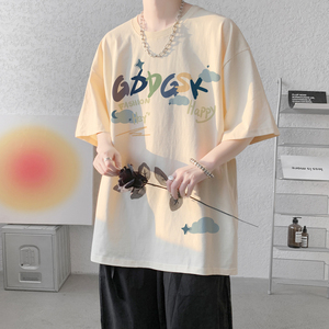 已注册/夏季白色百搭内搭短袖T恤男宽松体恤打底衫DT8471/P25图片