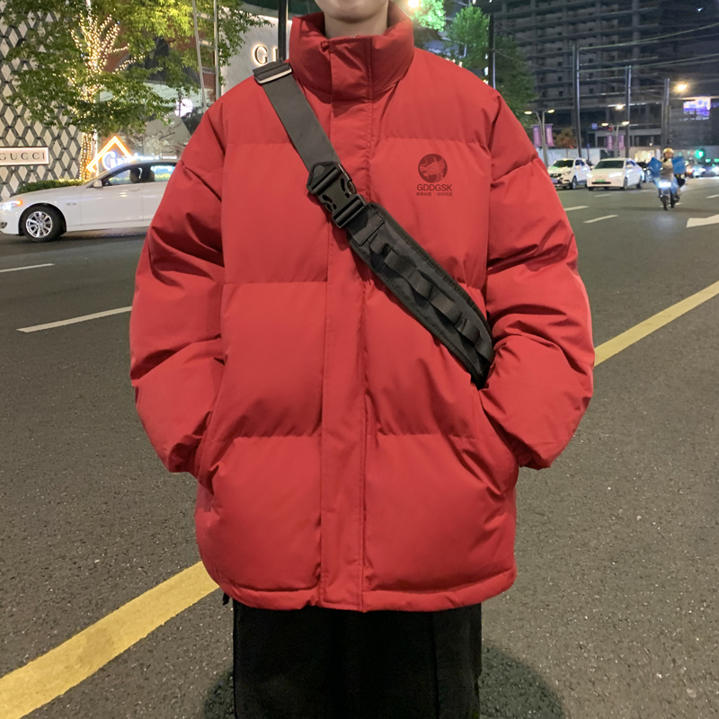 冬季高街帅气立领面包服男潮保暖休闲棉衣宽松情侣外套MF9543/P90