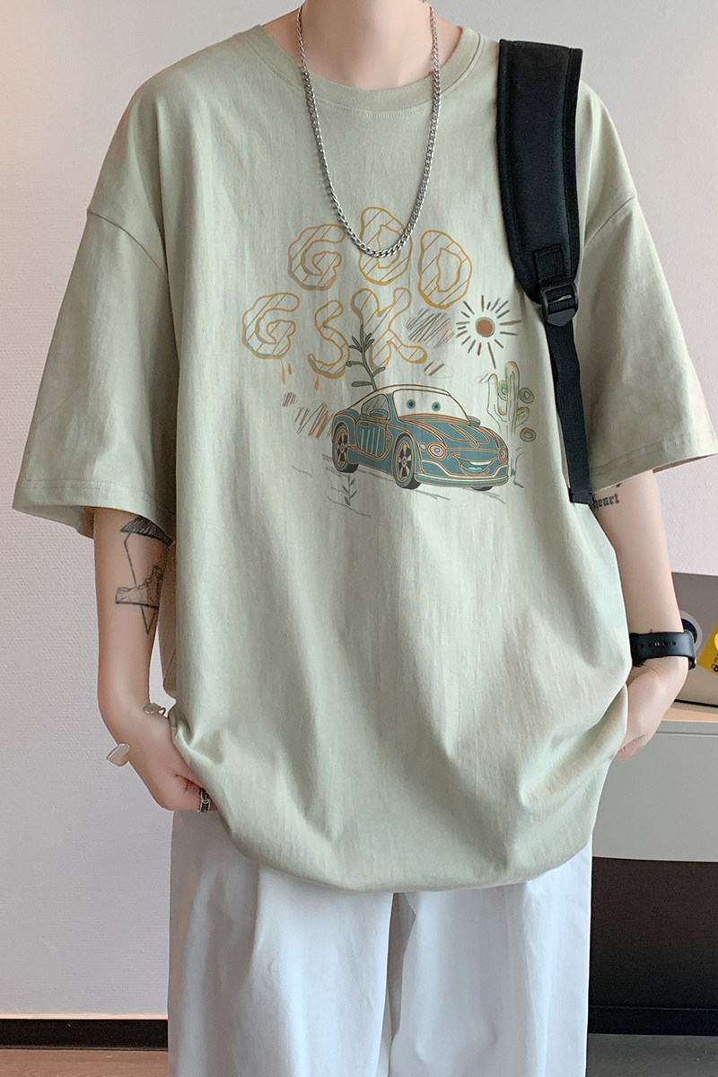 已注册/夏季日系半袖短袖T恤潮牌男大码体恤打底衫DT3268/P25,男装T恤,电商B316