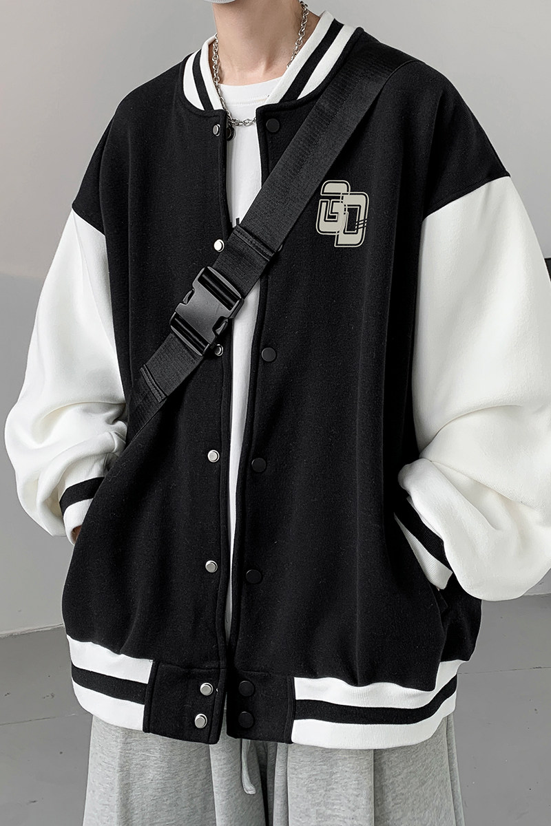 内里银狐绒/高品质秋季新款撞色棒球服大码夹克男外套JK6206/P100,男装夹克,电商B316