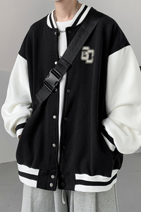 内里银狐绒/高品质秋季新款撞色棒球服大码夹克男外套JK6206/P100图片
