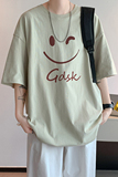 已注册/夏季笑脸印花男短袖T恤港风大码体恤打底衫DT0020/P25，男装T恤，电商B316