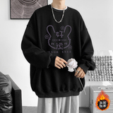 已注册/冬季羊羔绒加厚圆领卫衣男女港风宽松WY9868/P35加绒款P40，男装卫衣，电商B316