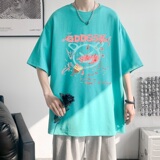 已注册/微笑的恶魔夏季印花短袖T恤男大码半袖港风体恤DT5686/P25，男装T恤，电商B316