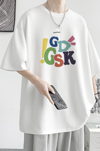 已注册/夏季字母休闲运动短袖T恤男大码体恤打底衫DT7155/P25图片