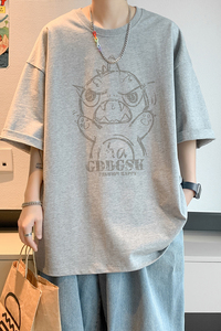 已注册/夏季暗黑风通勤短袖T恤男生大码体恤打底衫DT6109/P25图片