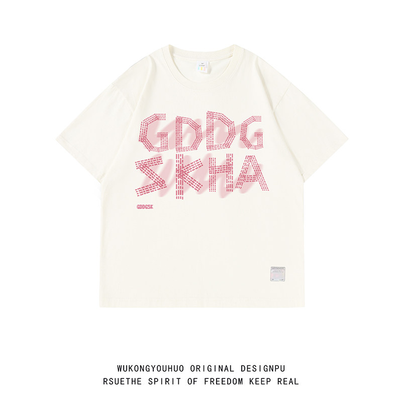 已注册/夏季美式半袖短袖T恤男情侣宽松体恤打底衫DT2312/P25,男装T恤,电商B316