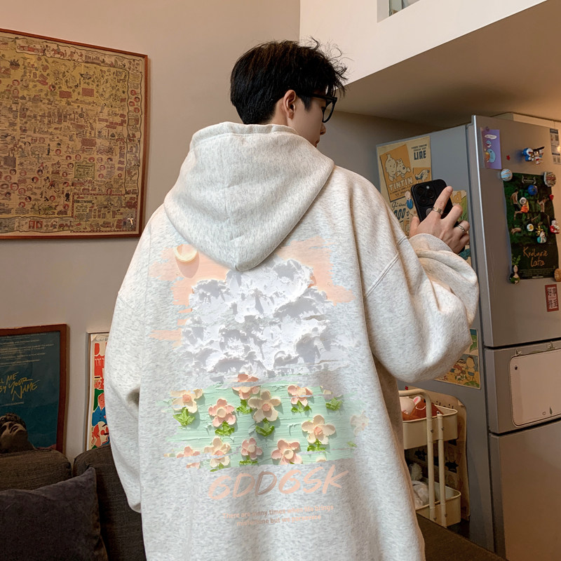 已注册/秋季韩版休闲宽松连帽卫衣男生潮流外套WY9321/P45加绒P50,男装卫衣,电商B316