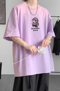 已注册/夏季宽松韩版休闲短袖T恤男百搭体恤打底衫DT7723/P25图片