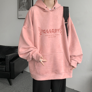 已注册/秋季新紫色大码印花卫衣男潮牌复古打底衫 WY4636/P55图片