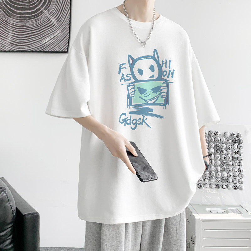 已注册/夏季趣味印花短袖T恤男大码休闲体恤打底衫DT1205/P25,男装T恤,电商B316