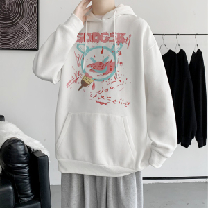 已注册/秋季印花连帽卫衣男港风ins外套宽松打底衫WY7386/P40图片
