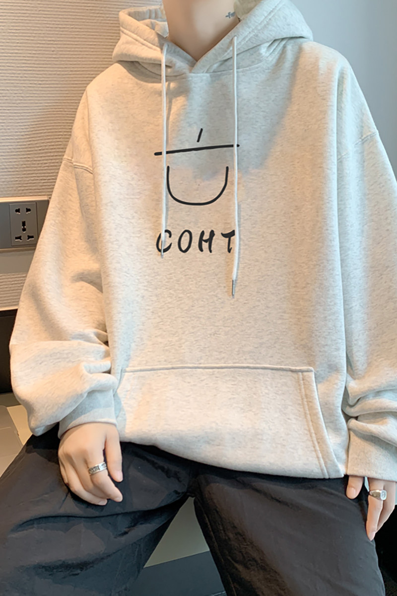 已注册/华棉秋季新茶杯灰色连帽卫衣男宽松打底衫WY9115/P50,男装卫衣,电商B316