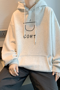 已注册/华棉秋季新茶杯灰色连帽卫衣男宽松打底衫 WY9115/P50图片