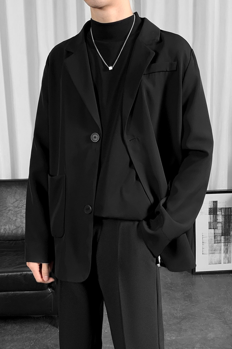 2025秋季新款港风ins西装外套男大码西服80-250斤可穿XZ4388/P85,男装西服,电商B316