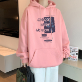 已注册/秋季高街潮流连帽卫衣男落肩大码打底衫WY9117/P45加绒P50，男装卫衣，电商B316