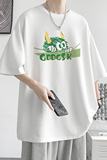 已注册/夏季白色大码潮牌短袖T恤男宽松体恤打底衫DT7878/P25，男装T恤，电商B316