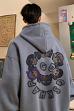 美式重磅连帽卫衣男款潮牌印花灰色西海岸hiphop痞帅高街外套春季，男装卫衣，电商B316