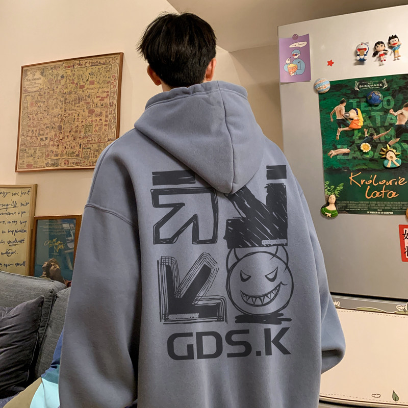 已注册/秋季韩版宽松连帽卫衣男休闲重磅打底衫WY9256/P50加绒P55，男装卫衣，电商B316