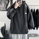 现货2万/2025春季新连帽夹克男港风棒球服大码外套JK8068/P65，男装夹克，电商B316