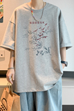 已注册/夏季浅灰色风短袖T恤男宽松体恤打底衫DT6066/P25，男装T恤，电商B316