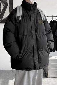 潮牌休闲羽绒棉服冬季青年宽松立领外套男潮保暖面包服MF9576/P90图片