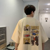 已注册/夏季新日系圆领短袖T恤男生大码体恤打底衫DT4560/P25，男装T恤，电商B316