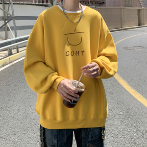 已注册/秋季新百搭白色圆领卫衣男宽松休闲打底衫 WY5207/P35图片