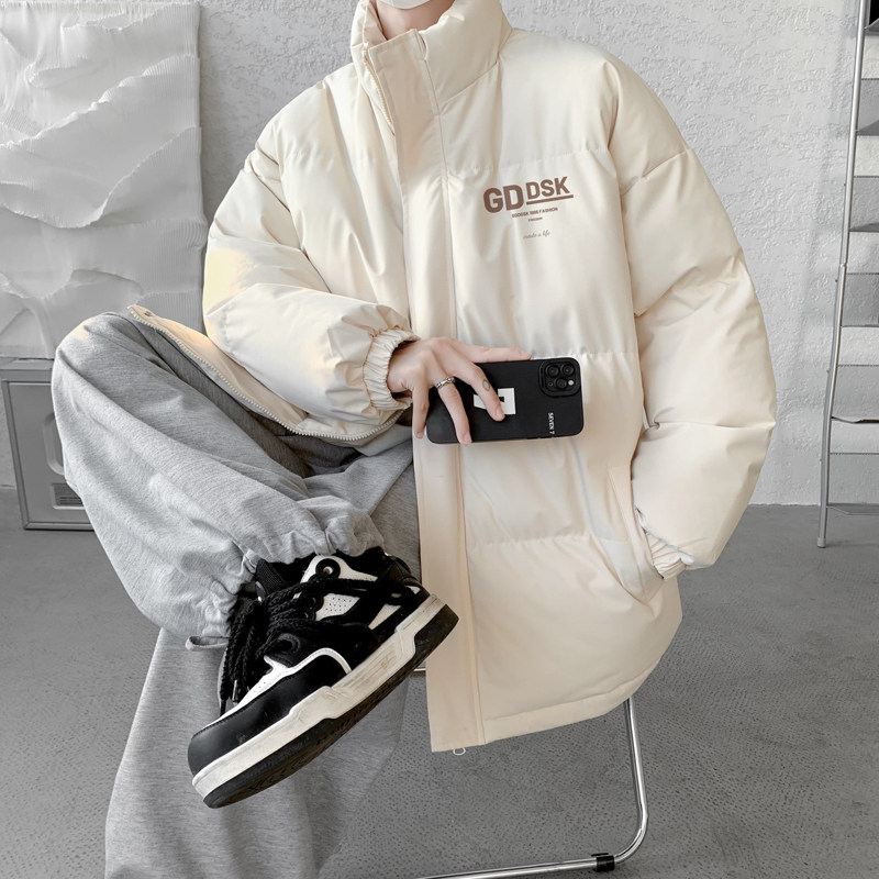 宽松羽绒棉服冬季潮牌立领外套男潮重磅保暖面包服情侣MF9396/P90,男装棉衣,电商B316