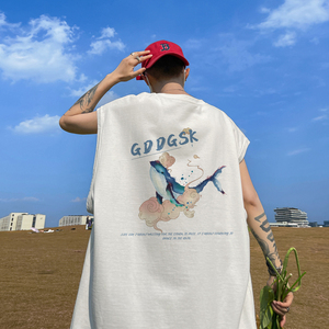已注册/夏季美式潮牌背心男休闲风大码坎肩打底衫 BX0177/P25图片
